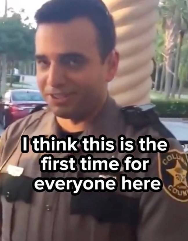 The police were confused by the call out. Credit: theahmedahmed/TikTok