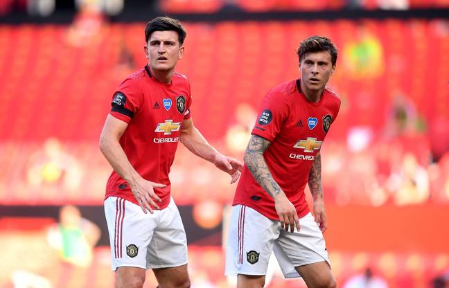 One of Harry Maguire or Victor Lindelof will start at the Spotify Camp Nou. (Image Credit: Alamy)