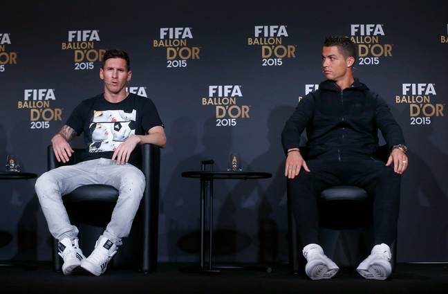 Messi has previously said he would like to play Ronaldo (Image: Alamy)
