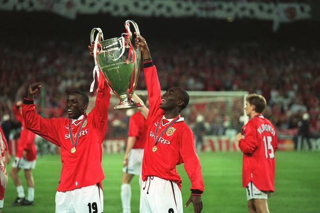 Yorke and Cole were integral to United's Treble. Image: Alamy
