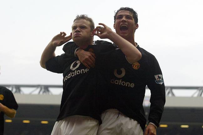 Rooney and Ronaldo during their time together at United. (Image Credit: Alamy)