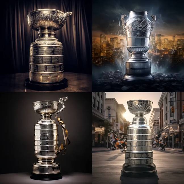 The Stanley Cup, reimagined in the future by AI. Credit: Midjourney