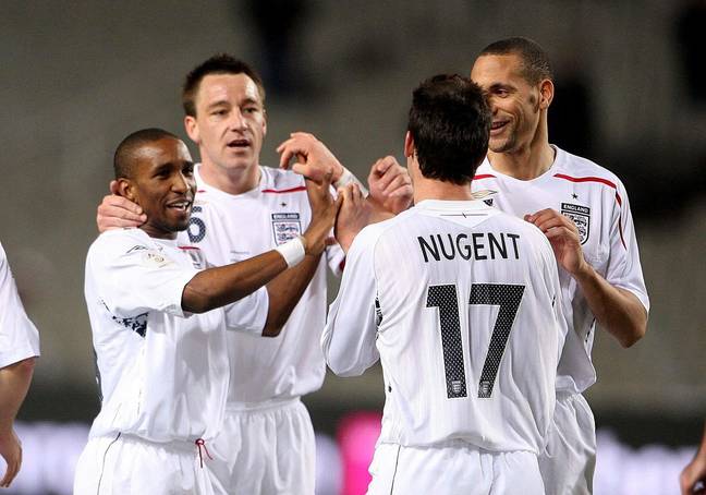Jermain Defoe initially didn't look fussed with David Nugent stealing his goal in the game. (Credit: PA Images)