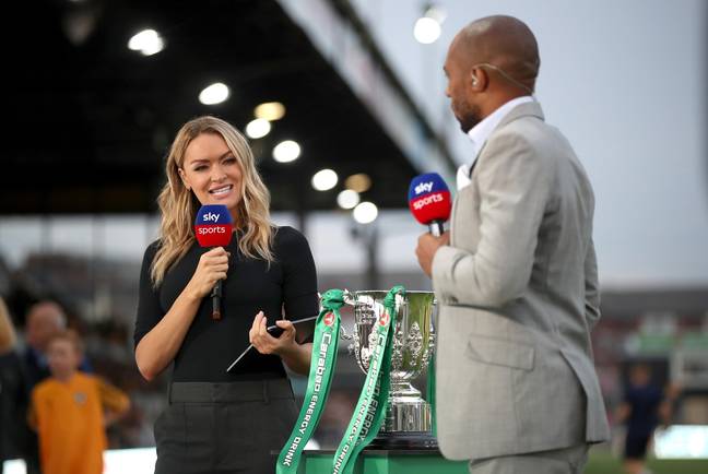 Laura Woods is a well-renowned Arsenal fan. (Credit: Alamy)