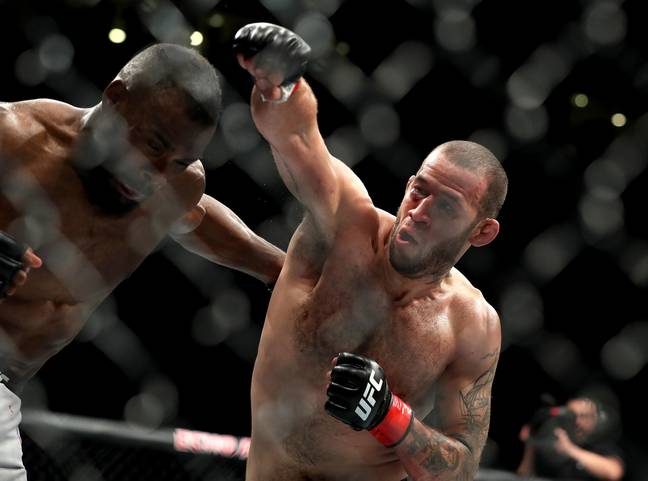 Eric Spicely in action during a UFC fight. Image: Alamy 