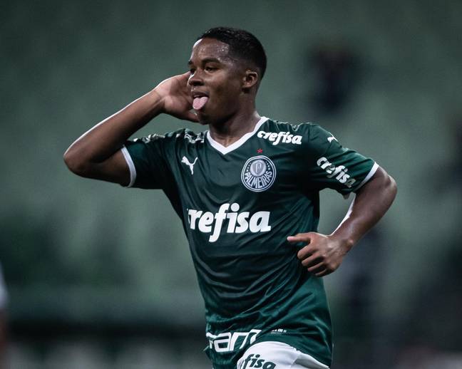 Endrick is the youngest player in Palmeiras' history (Image: Alamy)