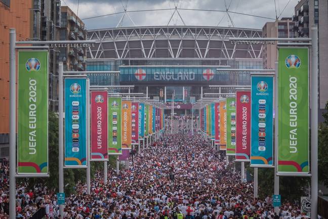 There was criticism with how the crowds were handled at Wembley last summer. Image: PA Images