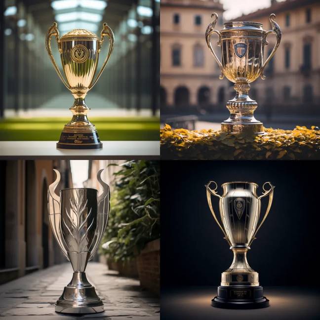 A depiction of how Serie A's trophy could look in the future. Credit: Midjourney