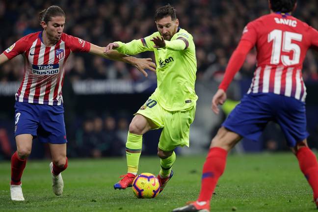 Filipe Luis faced off against Lionel Messi several times in his career. (Credit: Getty)