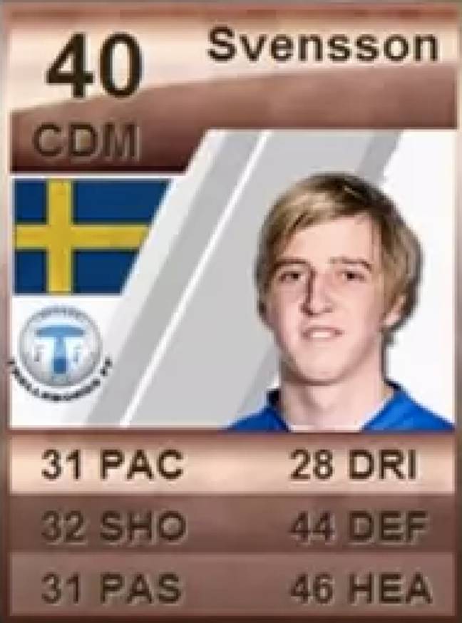 Viktor Svensson's FIFA 11 card (Credit: EA SPORTS)