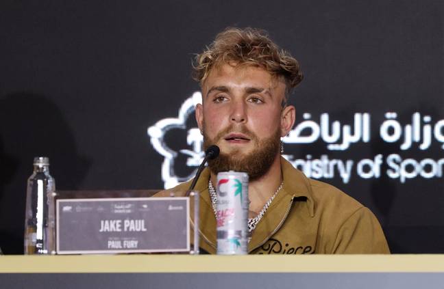 Jake Paul during a press conference. Image: Alamy 