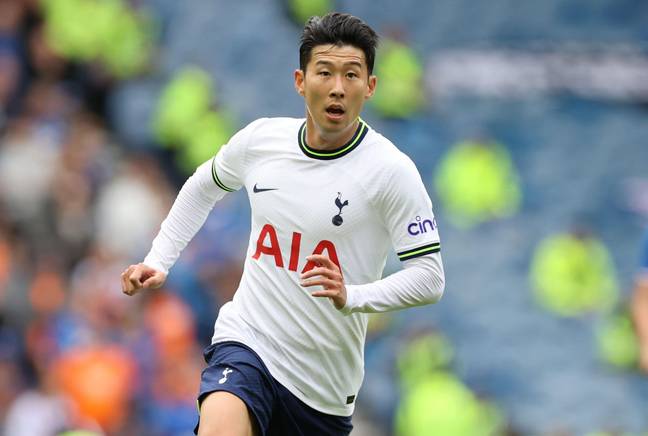 Son bagged an assist on the opening day of the season