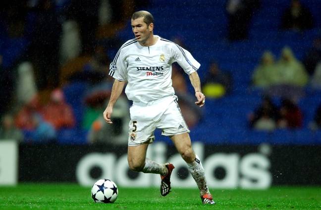 Zinedine Zidane pictured playing for Real Madrid (Credit: Getty)