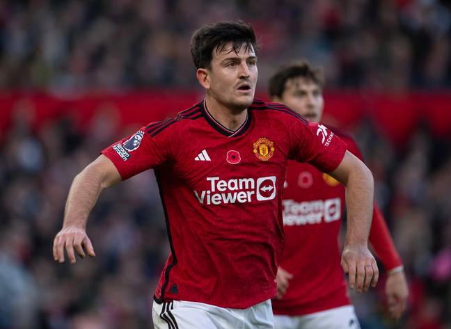 Harry Maguire in action for Manchester United. Image: Getty 