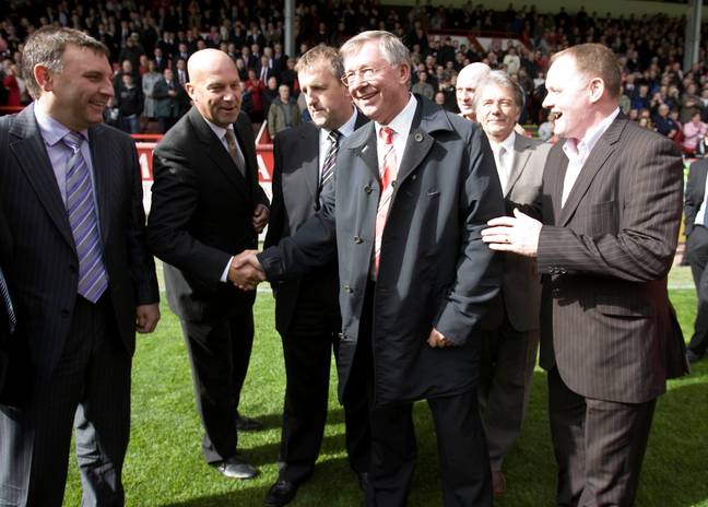 John Hewitt [far left] must have regretted overtaking Ferguson that day. 