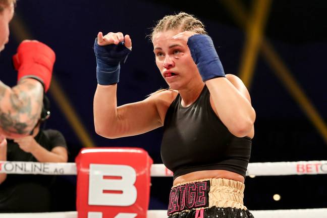 VanZant during a BKFC fight. (Image Credit: Getty)