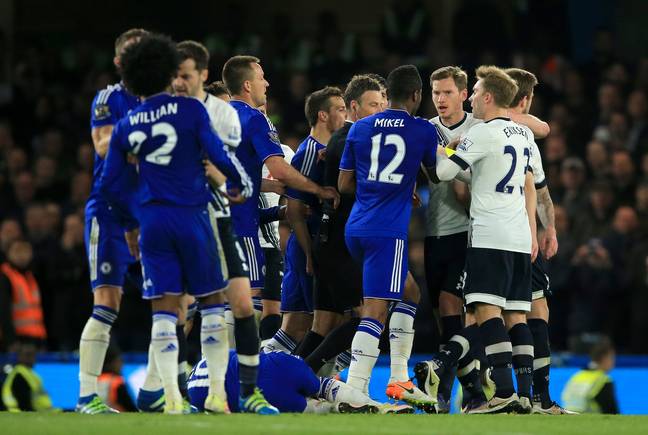 Things really got heated at Stamford Bridge. Image: PA Images