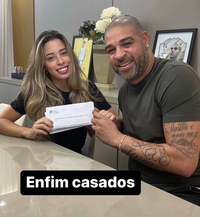 Adriano and Micaela Mesquita have reportedly split only 24 days after they tied the knot. Credit: Instagram/Micaela Mesquita