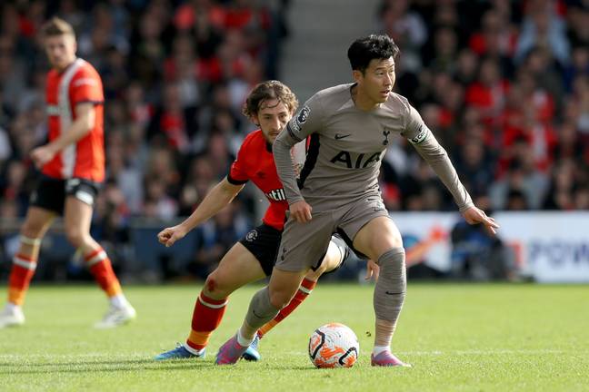 Son Heung-Min may not have scored on Saturday, but he played his part in Spurs' important win against Luton. (Credit: Getty)