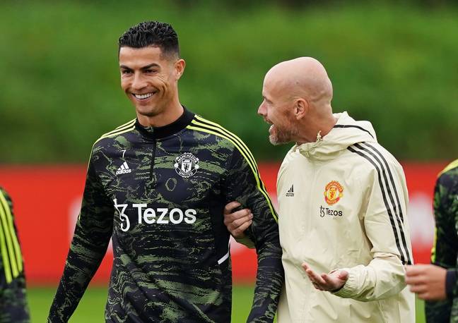 Ten Hag insists Ronaldo is happy at Old Trafford, despite his diminishing role. (Image Credit: Alamy)