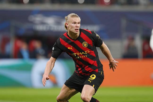 Haaland in action against Leipzig. (Image Credit: Alamy)