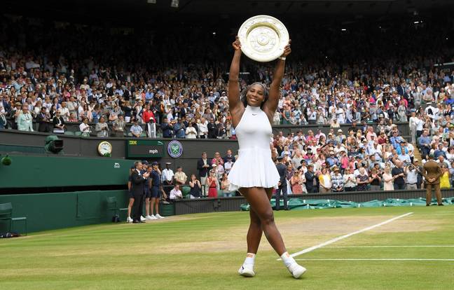 Williams with the Wimbledon title. Image: Getty