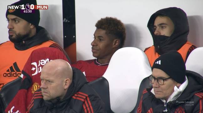 Rashford could only look on. (Image Credit: TheEuropeanLad/Twitter)