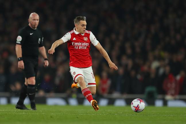 Leandro Trossard in action for Arsenal (PA Images)