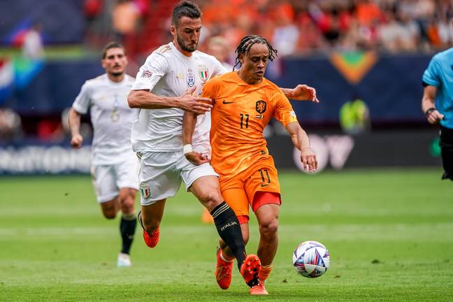 Xavi Simons in action for the Netherlands. Image: Getty 