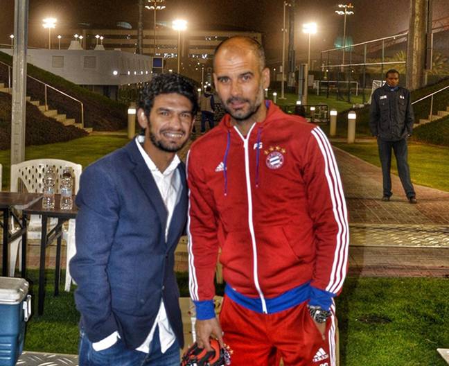 Pep Guardiola was on trial at Manchester City at the same time as Yasser.