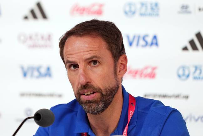 England boss Gareth Southgate pictured during a press conference (Credit: Alamy)