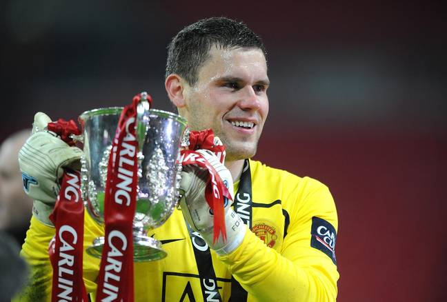 Foster won the League Cup with United under Ferguson. Image: Alamy