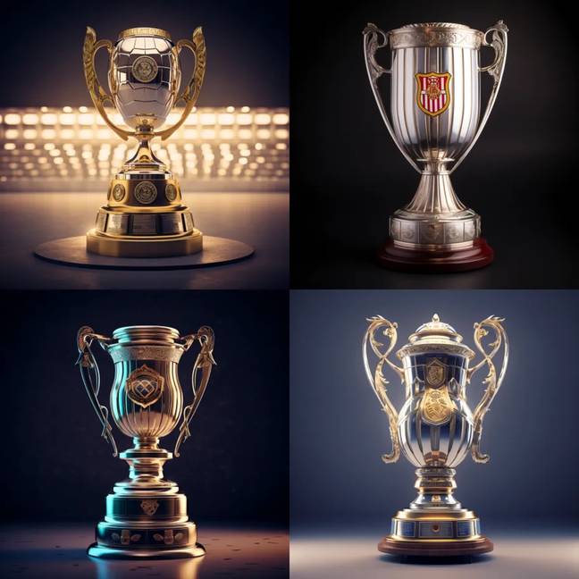 How La Liga's cup could look in the future. Credit: Midjourney