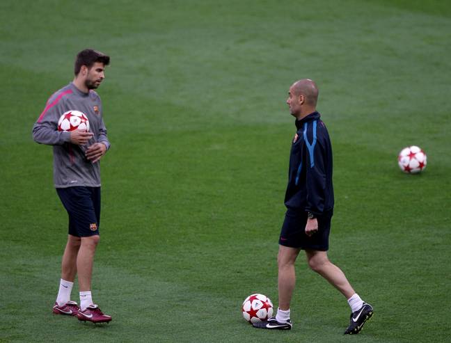 Maybe Guardiola was worried Pique would be a better model than him. Image: Alamy