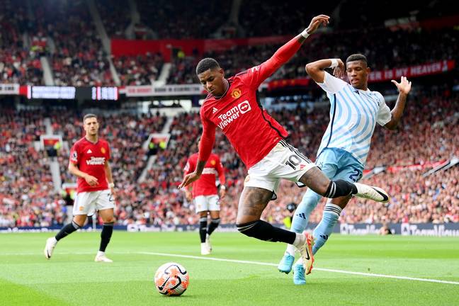 Marcus Rashford won a penalty in Manchester United's win over Nottingham Forest. (Credit: Getty)