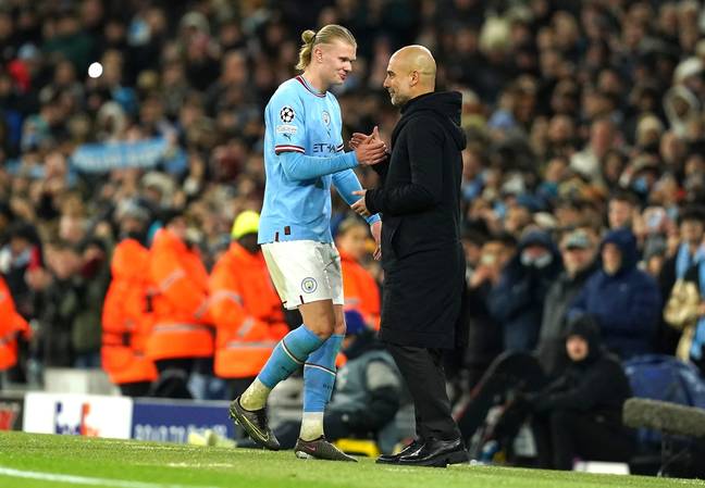 Pep Guardiola heaped praise on Erling Haaland (Credit: PA Images)