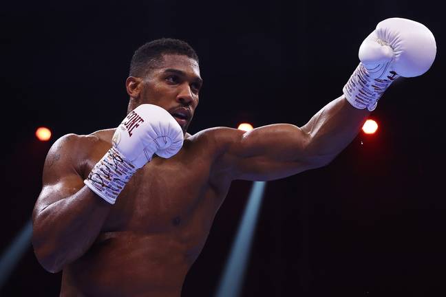 Anthony Joshua during his fight against Otto Wallin. Image: Getty 
