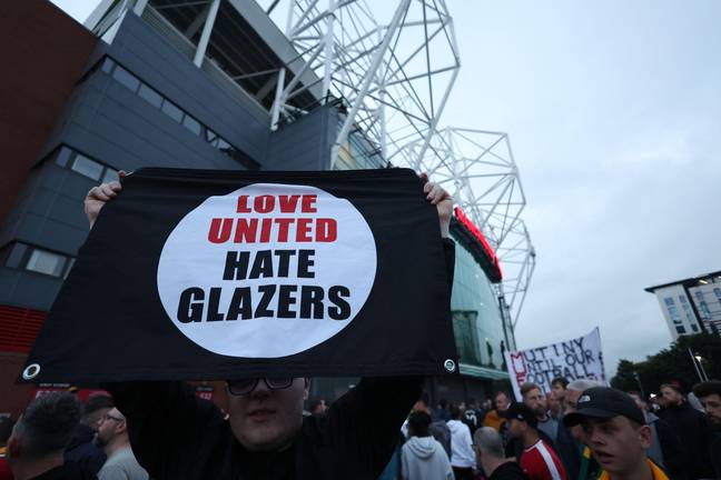 United fans have continued to protest against the Glazers. Image: Alamy