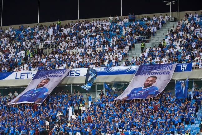 Al Hilal fans are fully behind Neymar and can't wait for their star player to return. (Image Credit: Getty)