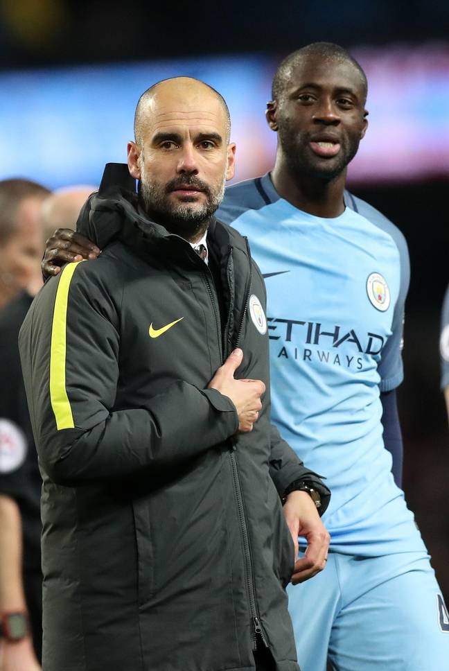 Toure played under Guardiola at Barcelona and City (Image: Alamy)