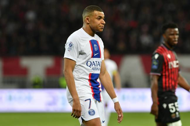 Kylian Mbappe in action for PSG