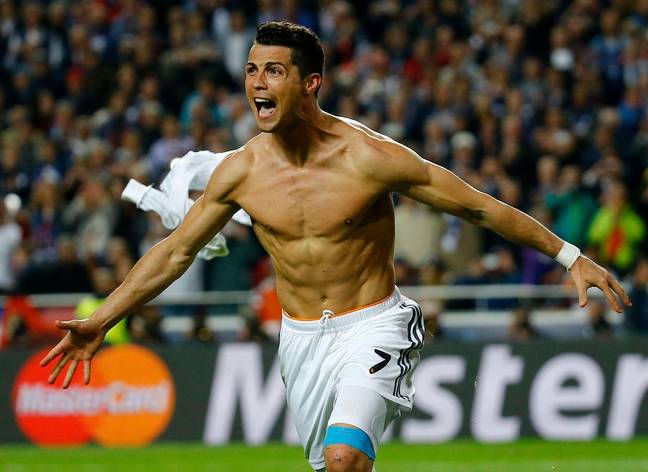 Cristiano Ronaldo celebrates scoring the winning penalty against Atletico Madrid in the 2016 Champions League final. (Alamy)