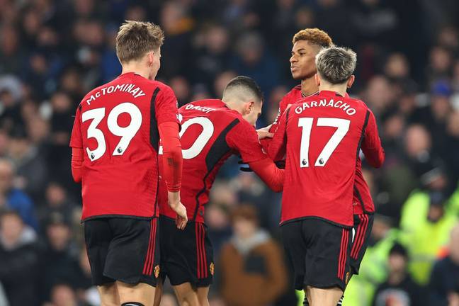Rashford scored only his second goal of the season (Image: Getty)