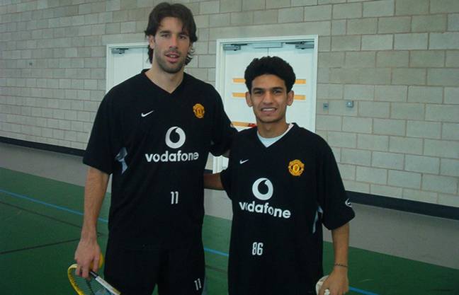 Ruud van Nistelrooy was just one of many top players Yasser trained with at United.
