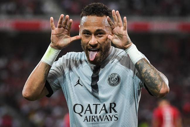 Neymar celebrates vs Lille. (Image Credit: Alamy)