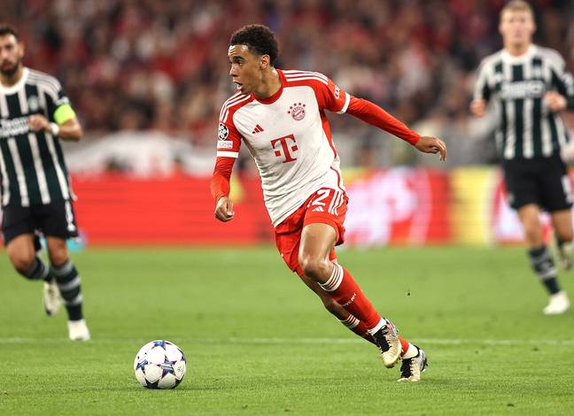 Jamal Musiala in action for Bayern Munich. Image: Getty 