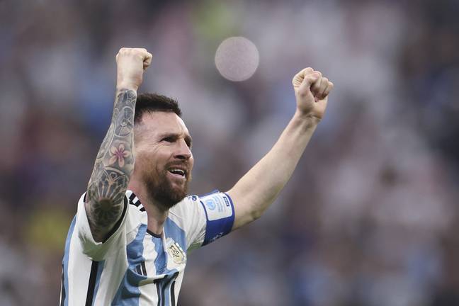 Messi celebrates Argentina's World Cup triumph. (Image Credit: Alamy)