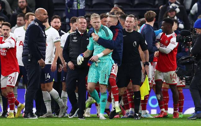 Aaron Ramsdale was furious after the fan incident. Image credit: Alamy