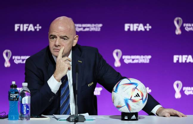 Infantino during a media brief last week. (Image Credit: Alamy)