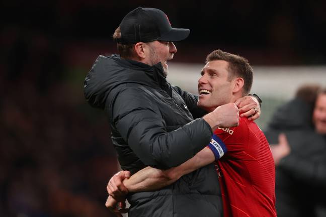Klopp and Milner earlier this year. (Image Credit: Alamy)